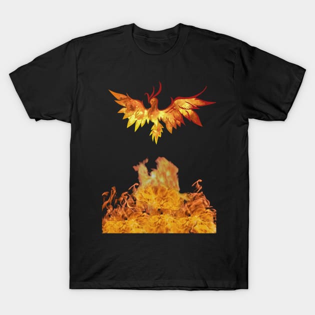 Rising Phoenix T-Shirt by CouzDesigns